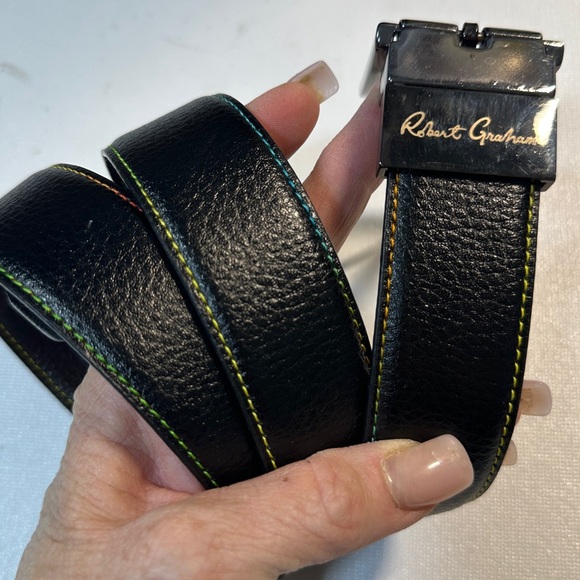 Robert‎ Graham Belt Summerland Leather Size 36 EUC - Picture 1 of 8